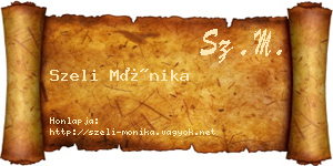 Szeli Mónika névjegykártya