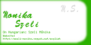 monika szeli business card